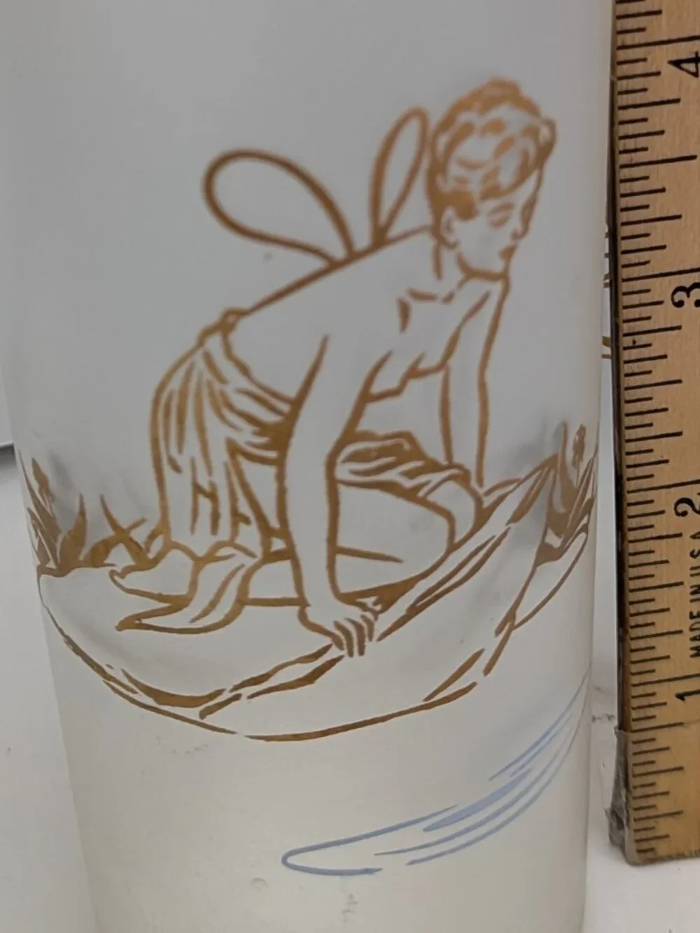 Vintage Libbey White Rock Psyche Fairy Glasses Set 6 Fairycore 50s